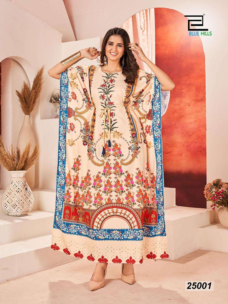 STARE VOL-25 BY BLUE HILLS 25001 TO 25004 SERIES DESIGNER CREPE KAFTANS