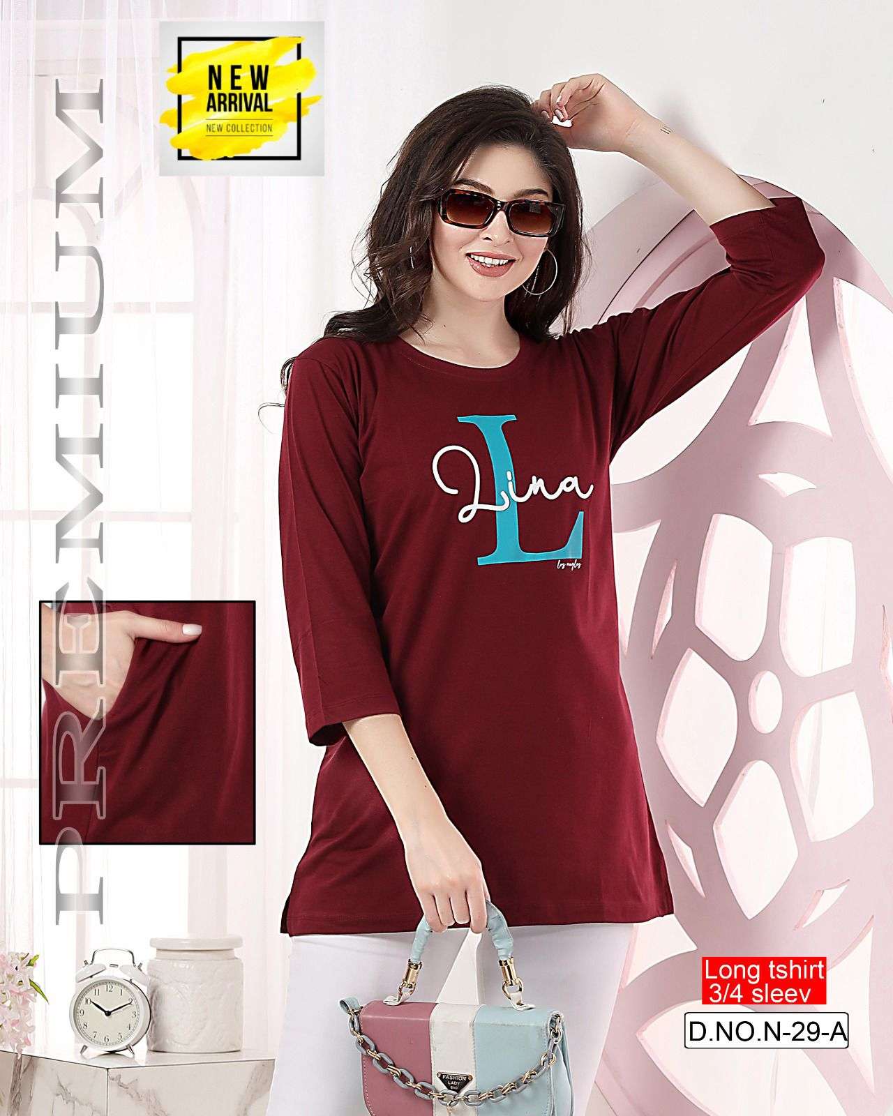 SUMMER SPECIAL N-29 BY ASLIWHOLESALE FANCY HOSIERY COTTON T-SHIRT