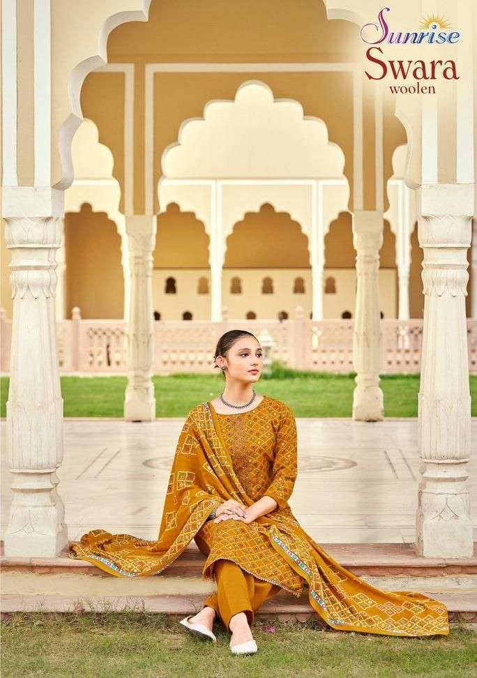 SWARA BY SUNRISE 1001 TO 1008 SERIES PASHMINA SILK EMBROIDERY DRESES