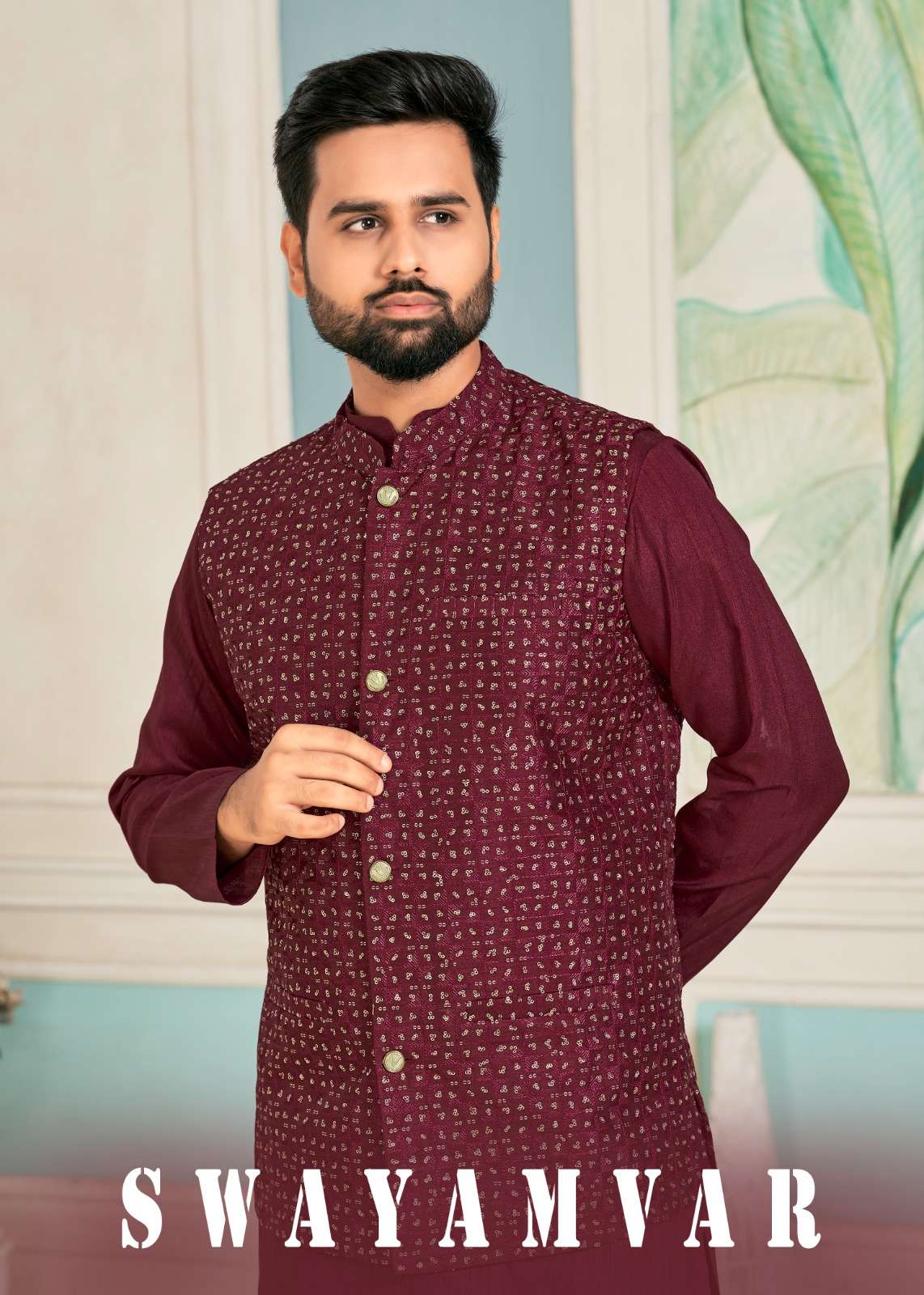 SWAYAMVAR BY ASLIWHOLESALE DESIGNER FACNY BANGLORI SILK WORK KURTA