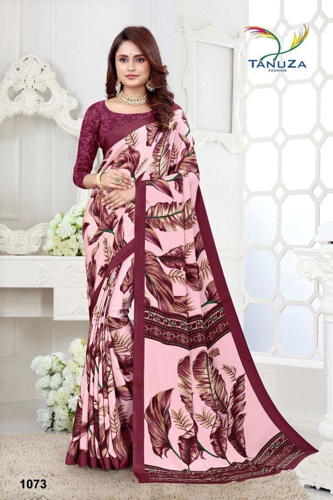 TANUZA RUBI BY ASLIWHOLESALE FANCY CREPE SILK DESIGNER SAREES