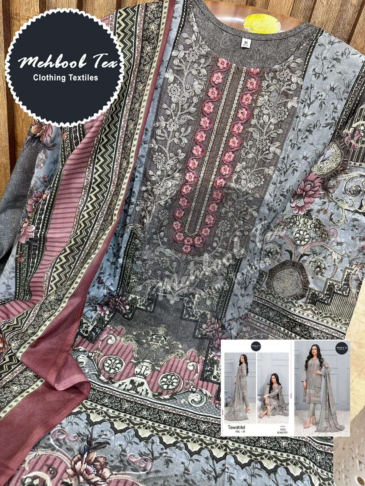 TAWAKKAL VOL-1 BY MEHBOOB TEX HEAVY COTTON EMBROIDERED DRESSES