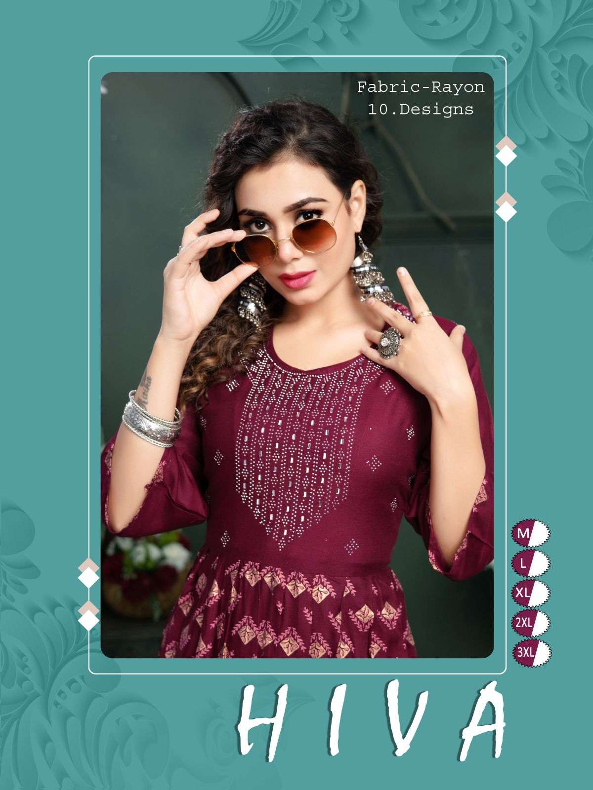 TRENDY HIVA VOL-2 BY ASLIWHOLESALE RAYON PRINTED KURTIS