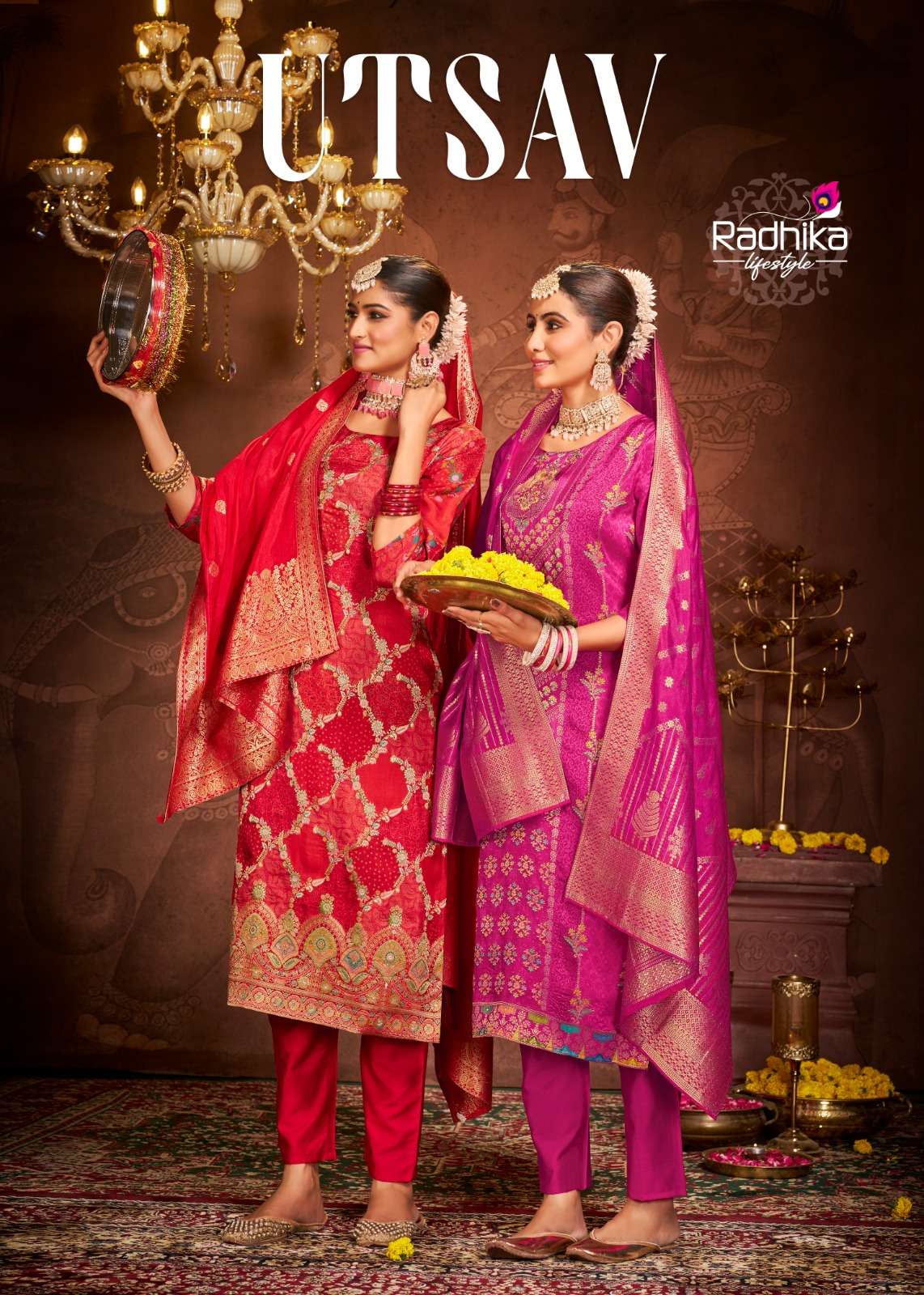 UTSAV VOL-1 BY RADHIKA LIFESTYLE 1001 TO 1004 SERIES DOLA SILK DRESSES