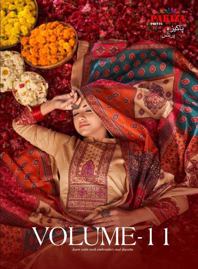 VOLUME-11 BY PAKIZA PRINTS 11001 TO 11010 SERIES COTTON DRESSES