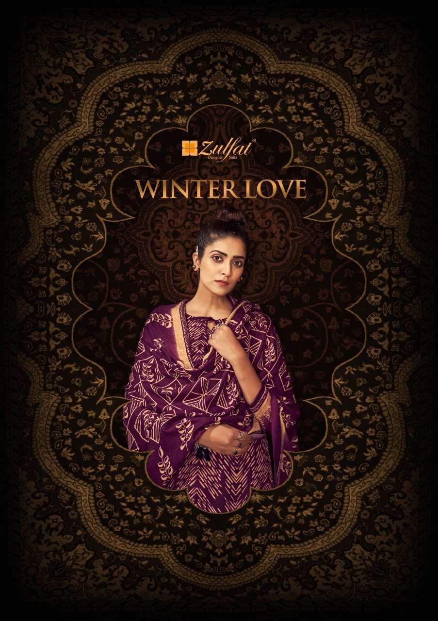 WINTER LOVE BY ZULFAT DESIGNER PASHMINA DIGITAL PRINT DRESSES