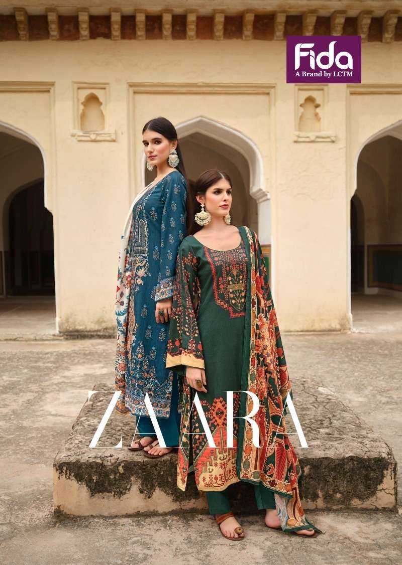 ZAARA BY FIDA 1001 TO 1006 SERIES DESIGNER DIGITAL SILK PASHMINA DRESSES