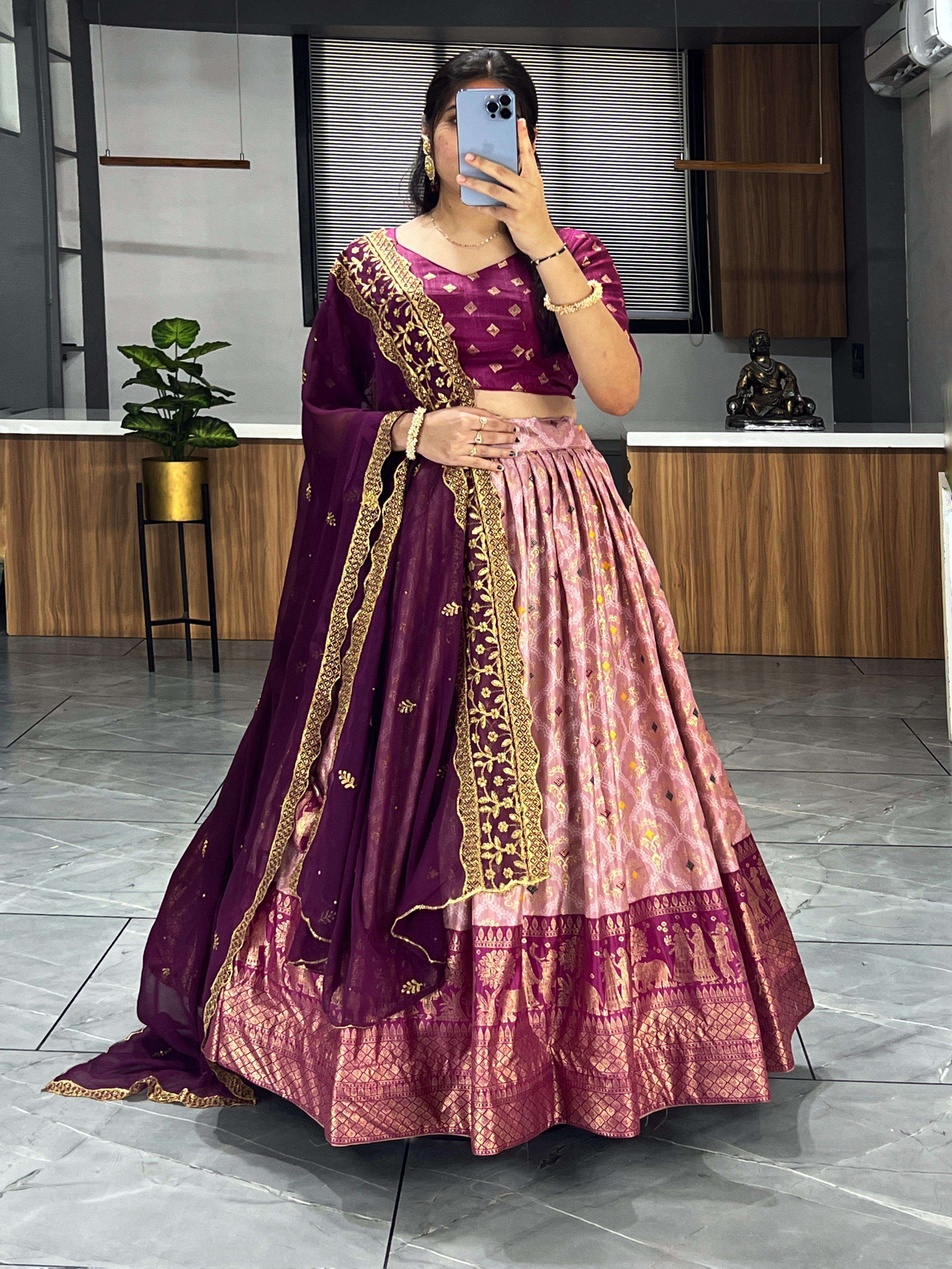 7111 COLOURS BY ASLIWHOLESALE FANCY DESIGNER DOLA SILK LEHENGAS