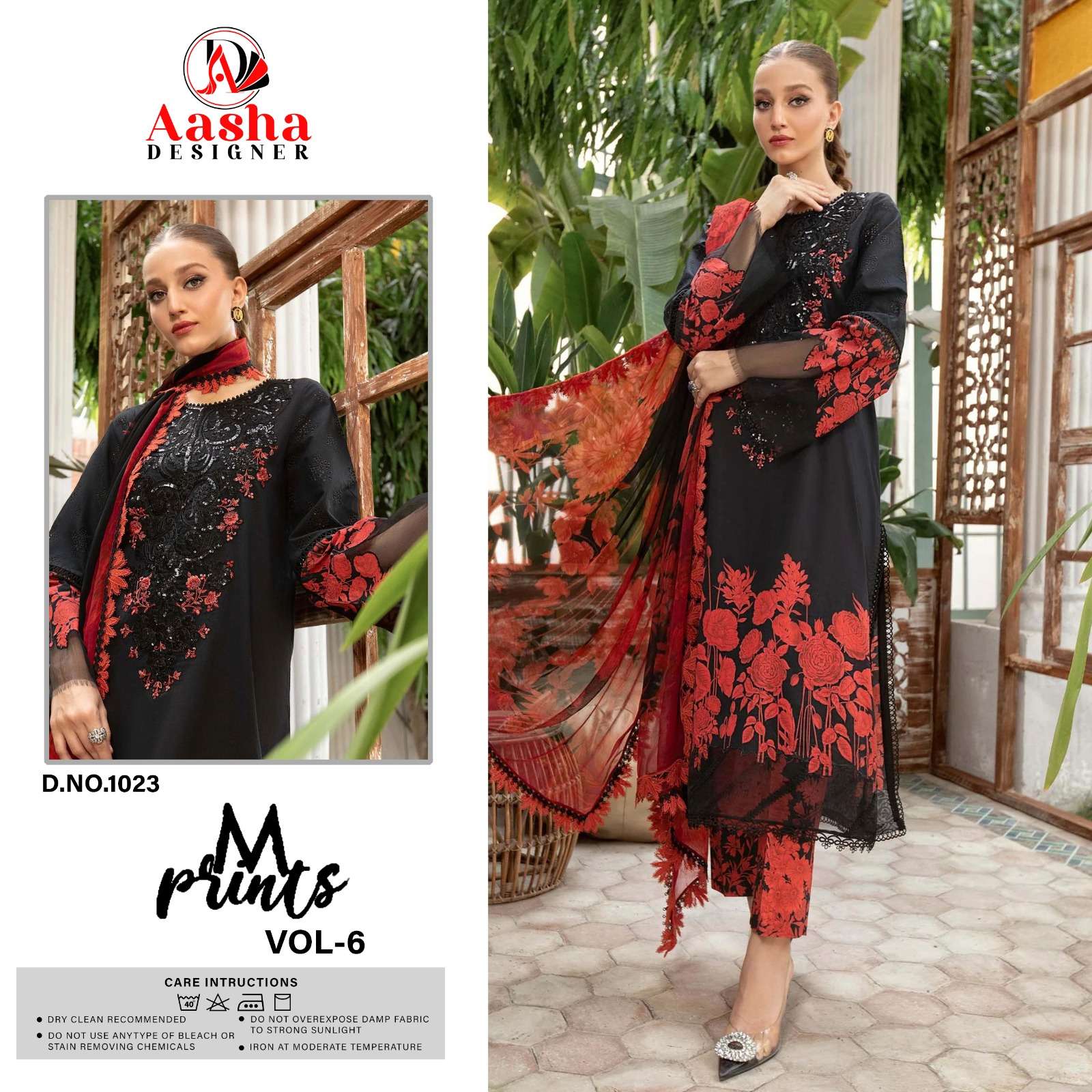 AASHA M PRINTS VOL-6 BY ASLIWHOLESALE DESIGNER COTTON EMBROIDERY DRESSES