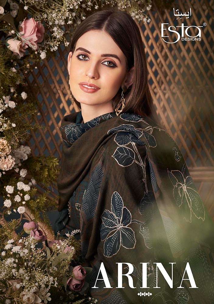 ARINA BY ESTA DESIGNS 1001 TO 1010 PASHMINA SILK PRINTED DRESSES