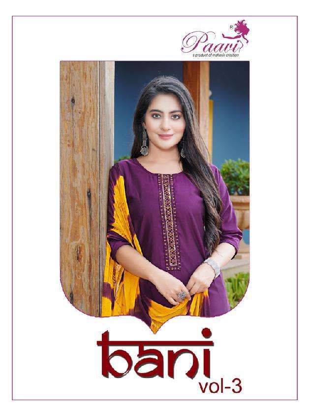 BANI VOL-3 BY PAAVI 1001 TO 1008 SERIES ROMAN SILK PRINT DRESSES