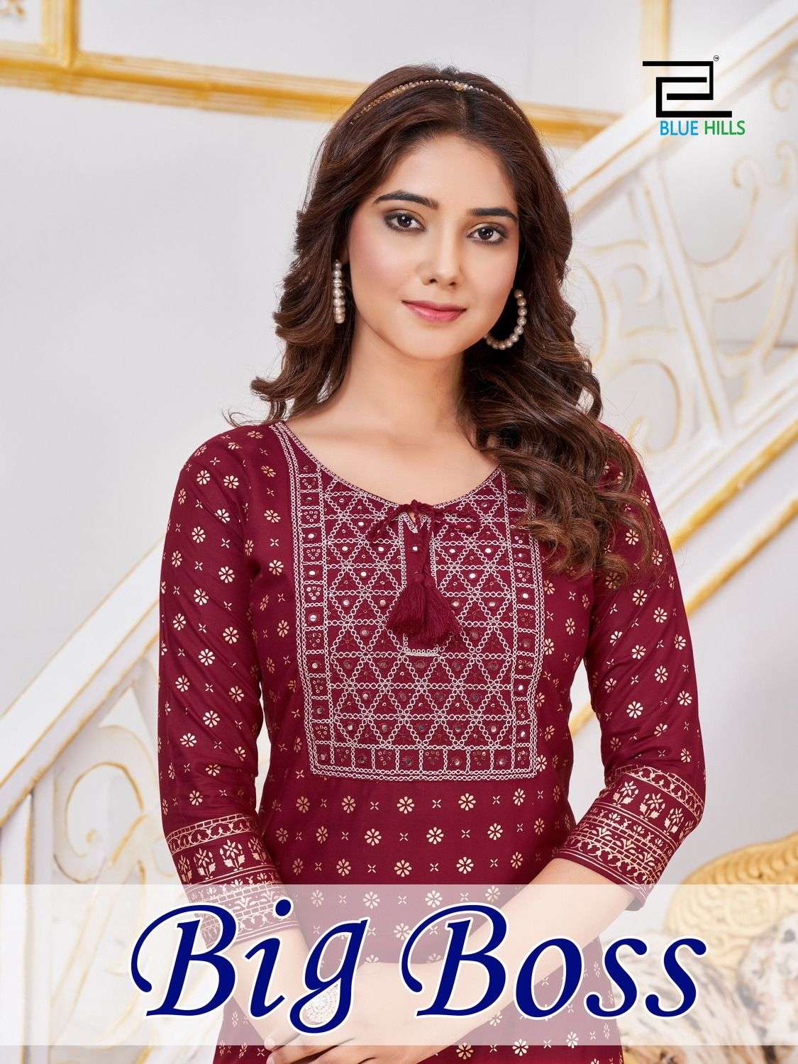 BIG BOSS BY BLUE HILLS DESIGNER RAYON 14 KG FOIL PRINT KURTIS