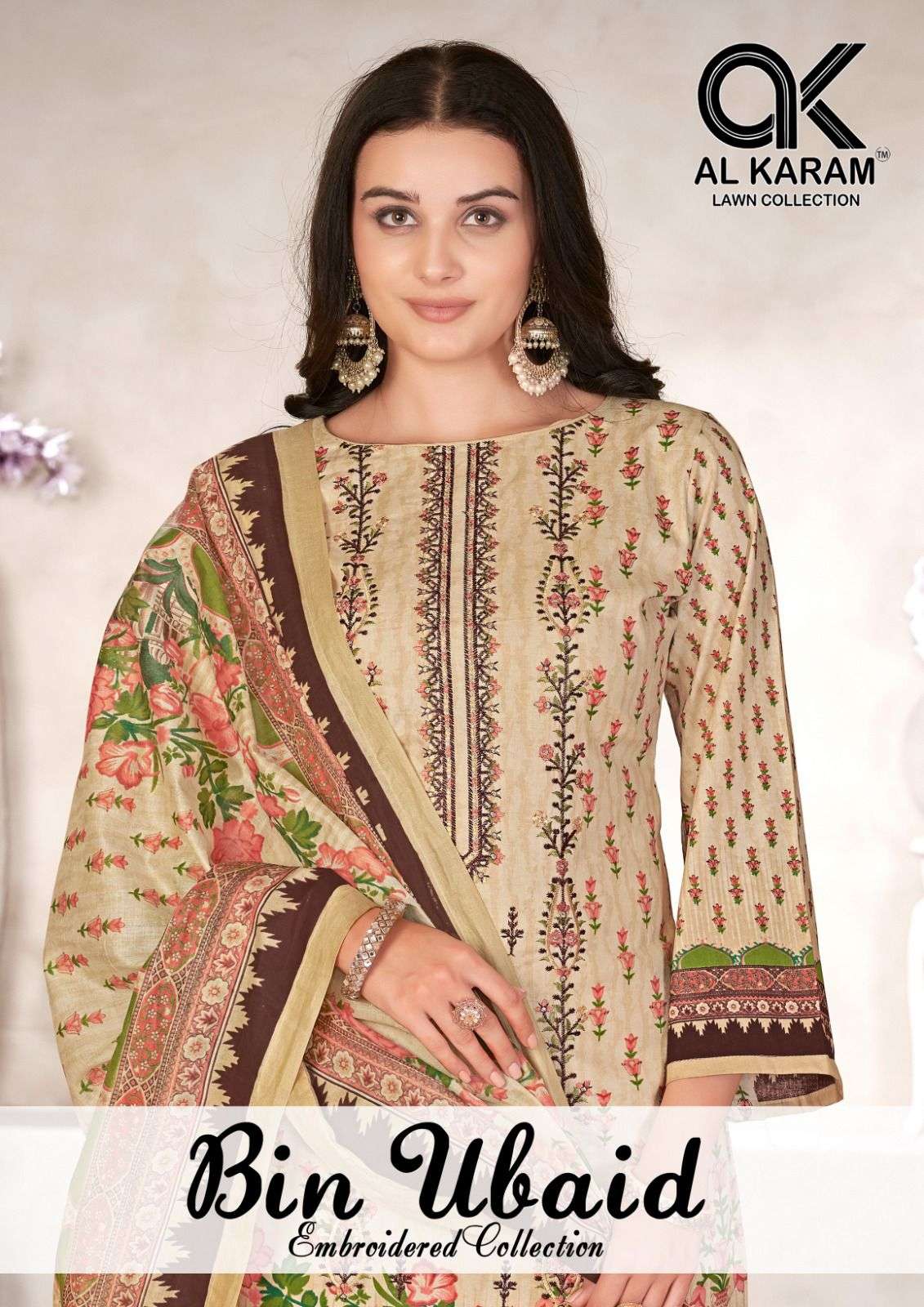 BIN UBAID BY AL KARAM 1001 TO 1008 SERIES HEAVY COTTON PRINT DRESSES