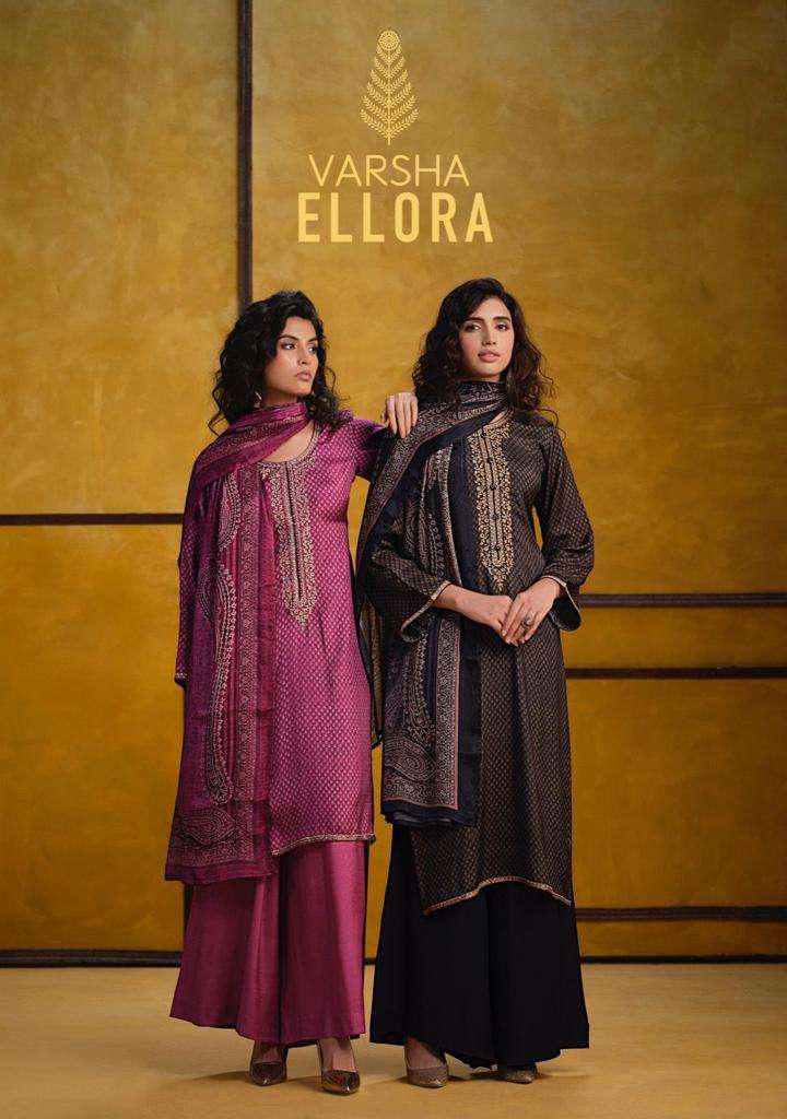 ELLORA BY VARSHA 71 TO 74 SERIES DEIGNER FANCY HEAVY VISCOSE WOVEN DRESSES