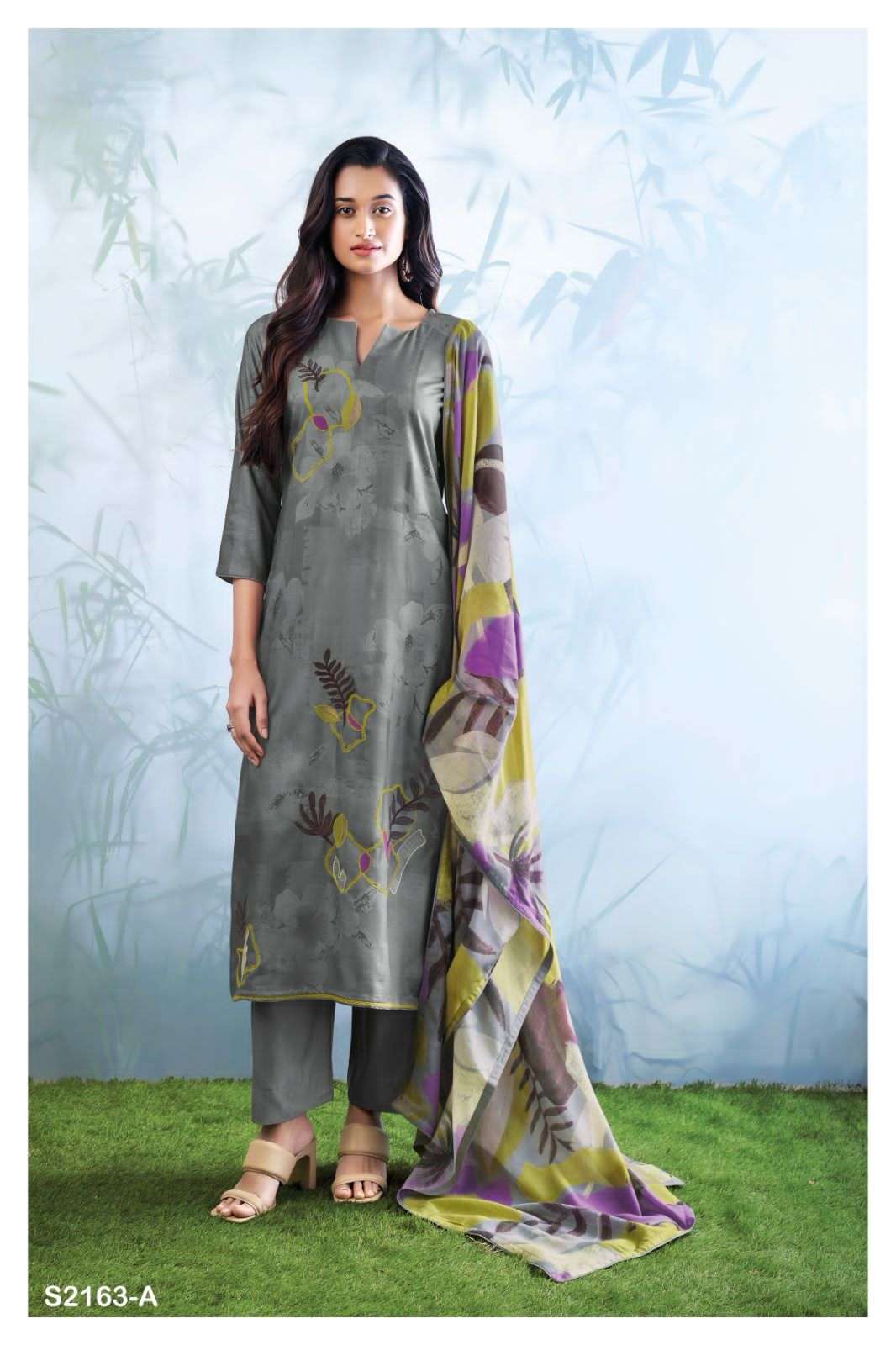 ERIN 2163 BY GANGA FASHIONS HEAVY PREMIUM PASHMINA SILK WORK DRESSES