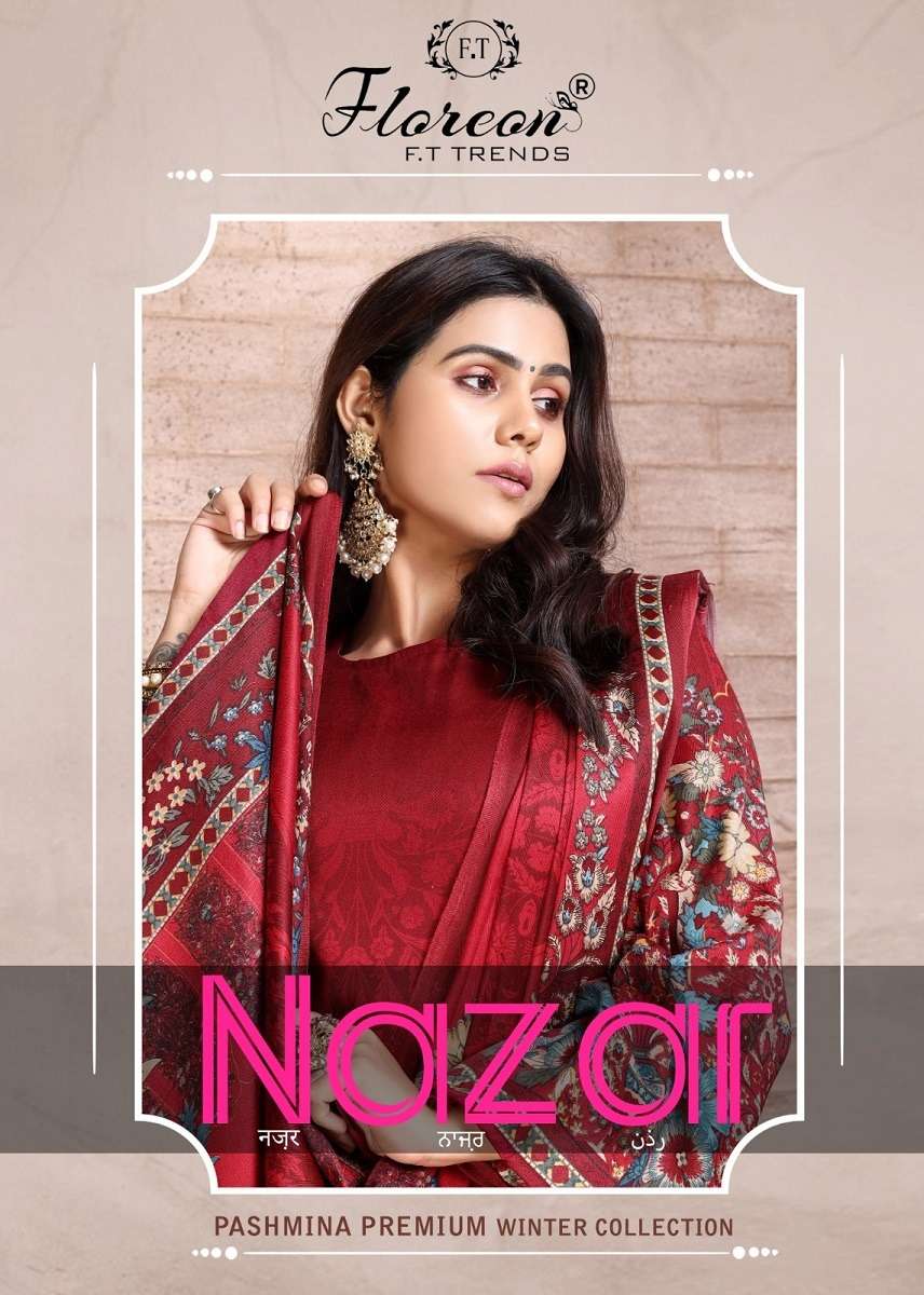 FLOREON NAZAR VOL-1 BY ASLIWHOLESALE 1001 TO 1008 SERIES PASHMINA DRESSES