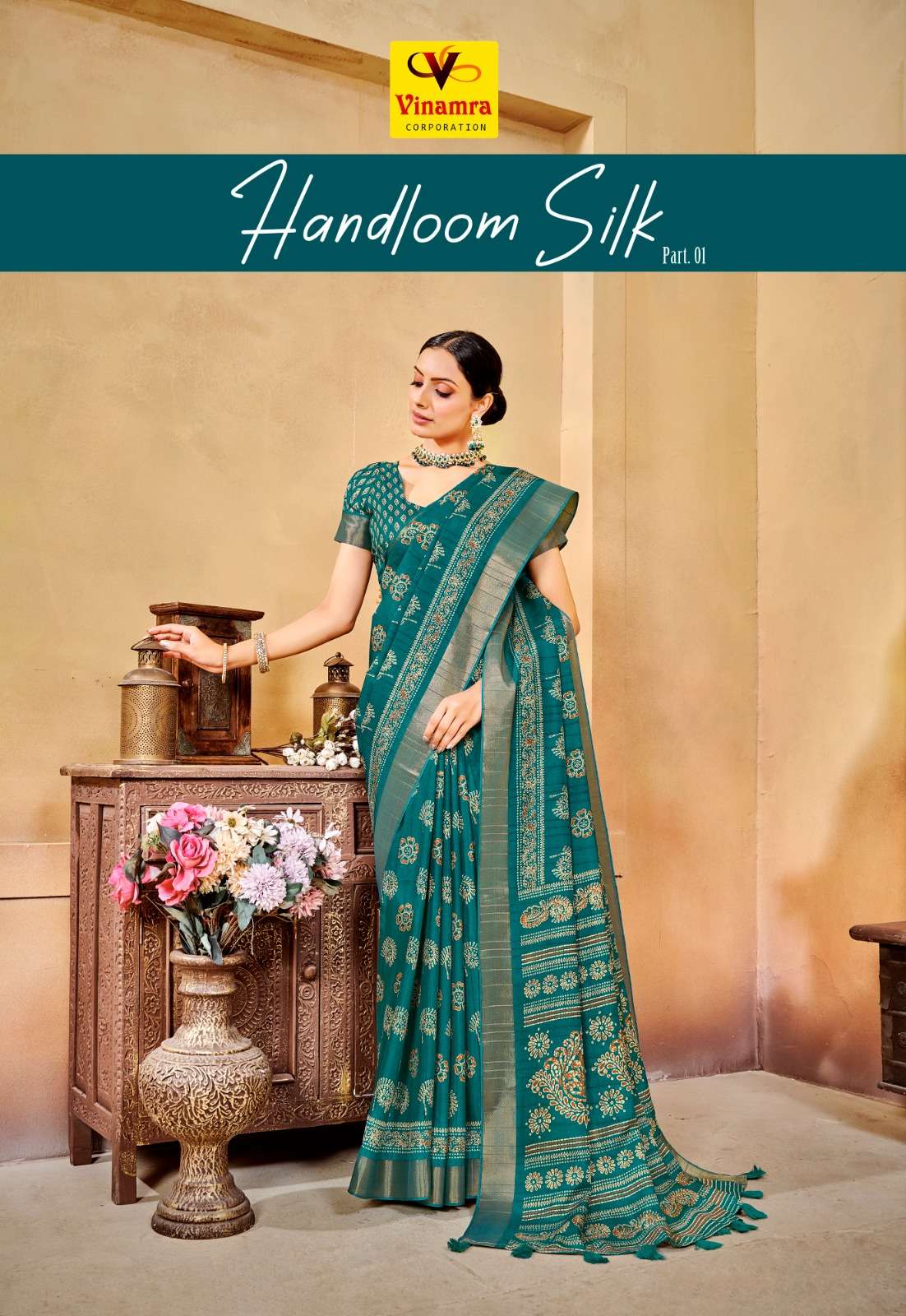 HANDLOOM SILK VOL-1 BY VINAMRA DESIGNER SOFT HANDLOOM ZARI PRINTED SAREES