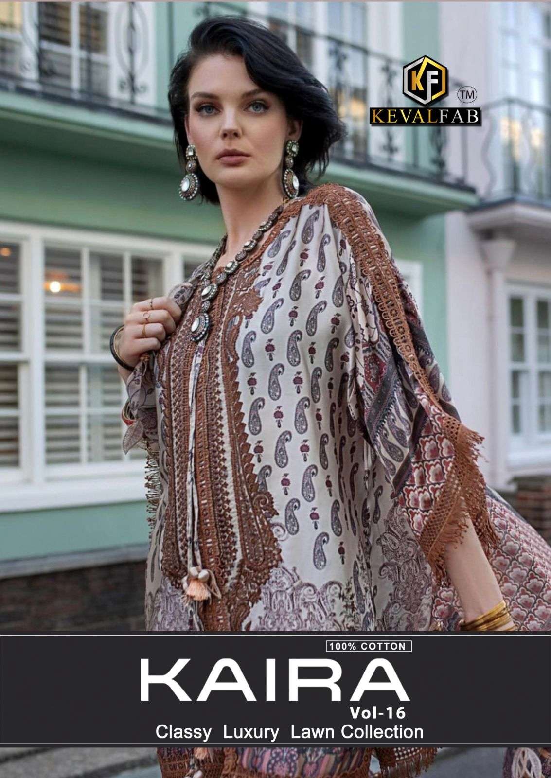 KAIRA VOL-16 BY KEVAL FAB 1601 TO 1606 SERIES PURE LAWN COTTON PRINT DRESSES