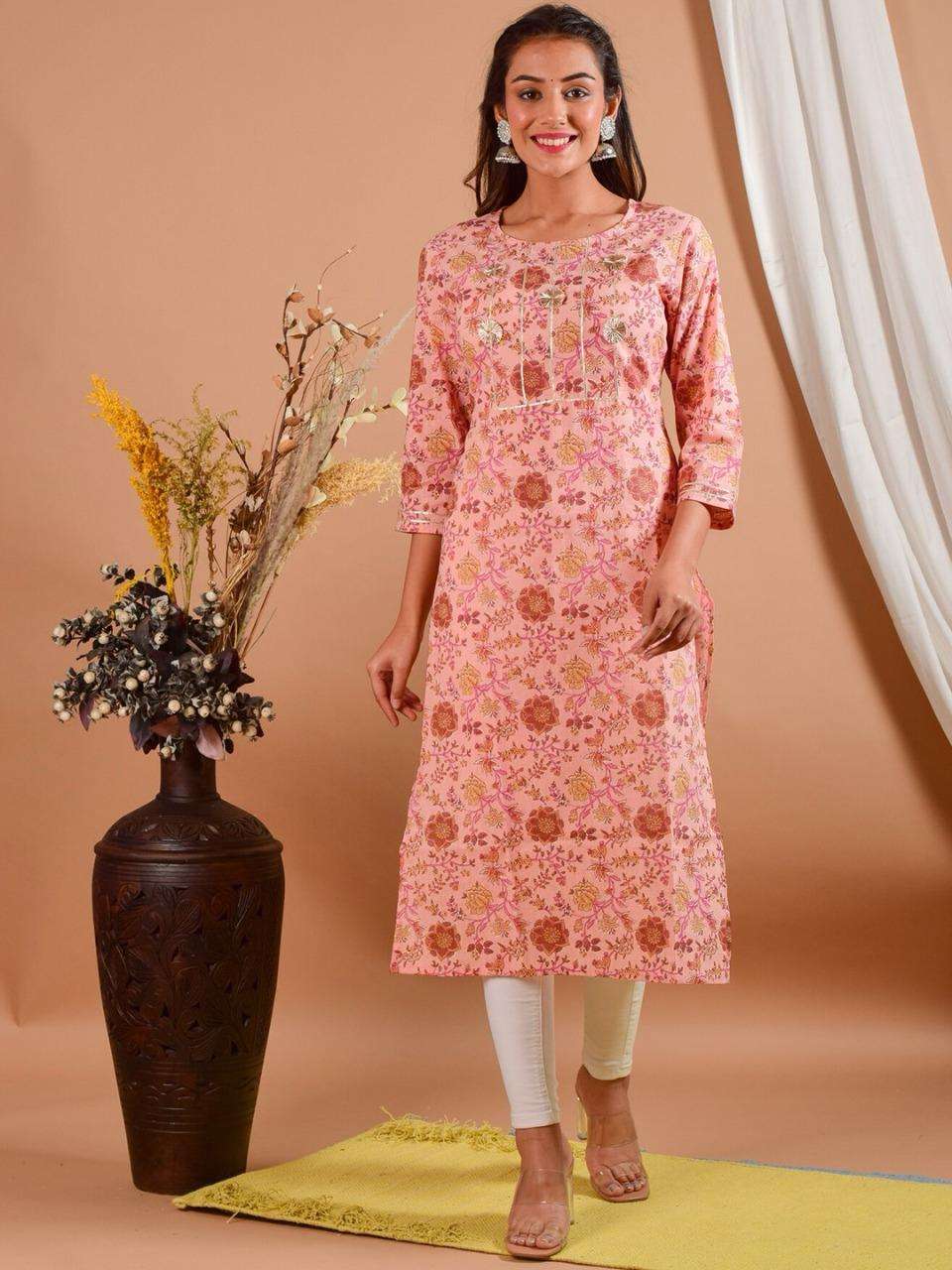 MAISHA VOL-492 BY ASLIWHOLESALE DESIGNER FACNY PURE COTTON KURTI