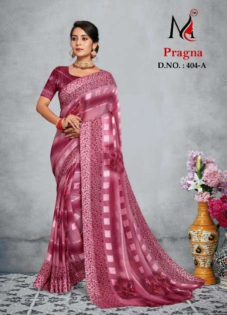 PRAGNA VOL-404 BY K.F FASHION DESIGNER SOFT FANCY PRINTED SAREES