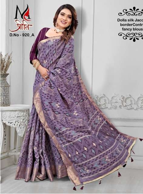 PREETI VOL-920 BY K.F FASHION DESIGNER FANCY DOLA SILK SAREES