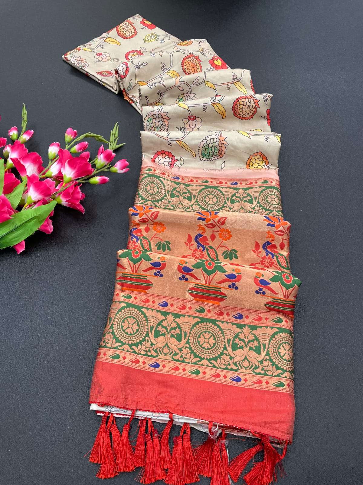 RIDHI VOL-104 BY ASLIWHOLESALE DESIGNER SOFT PATHANI SILK PRINTED SAREES