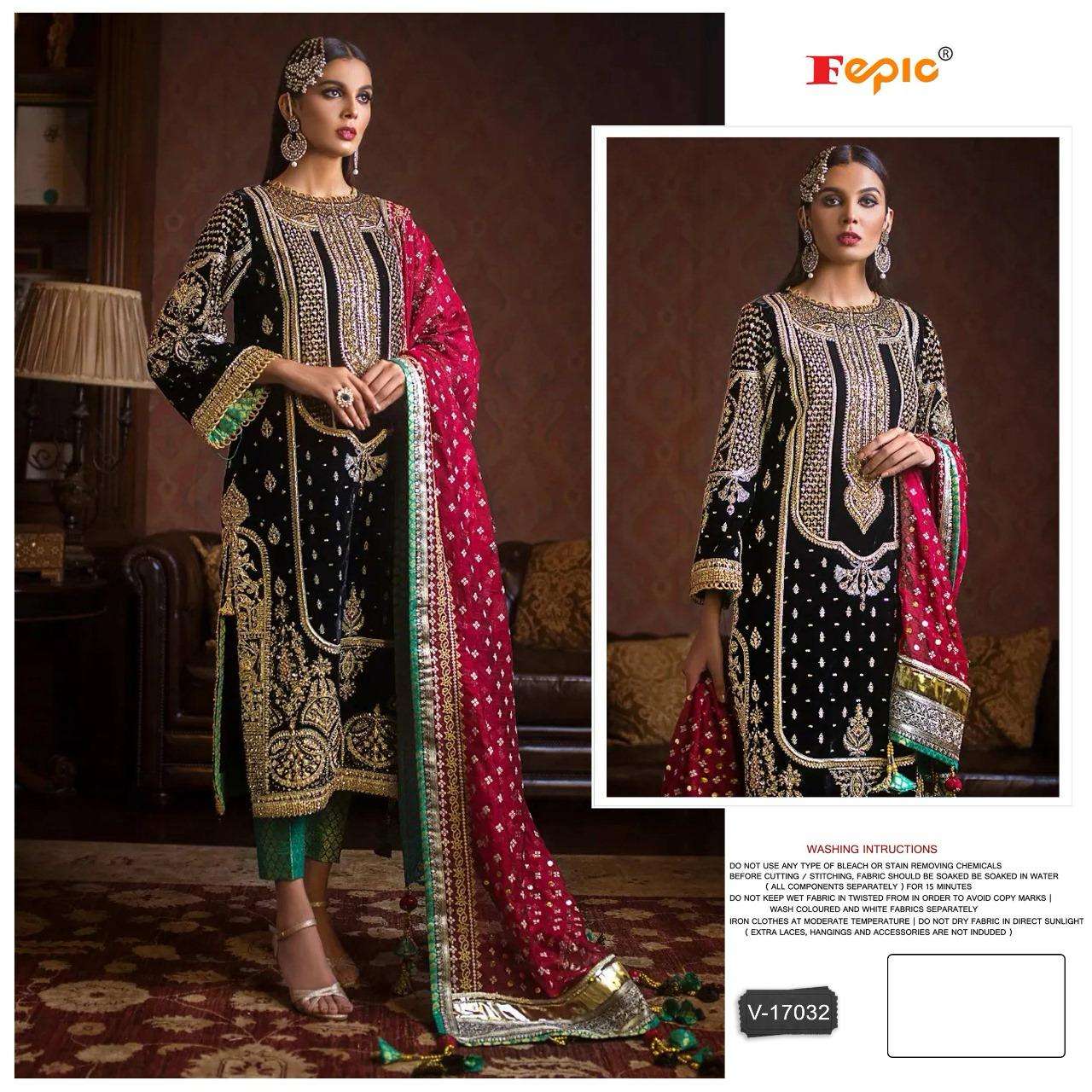 ROSEMEEN V 17032 BY FEPIC VELVET EMBROIDERED PAKISTANI DRESSES