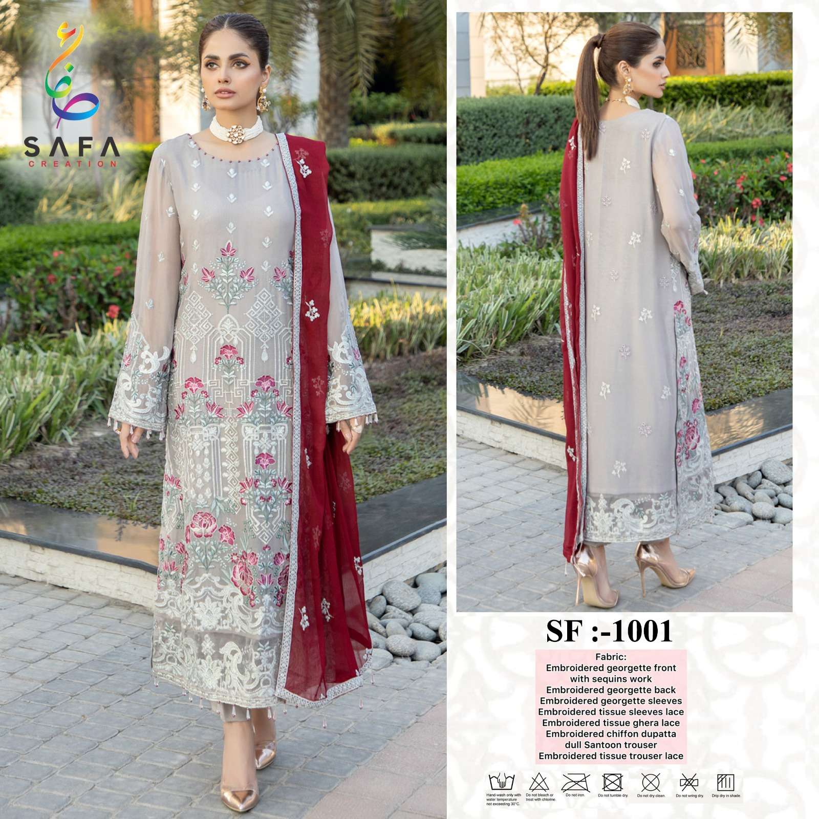 SAFA 1001 BY SAFA CREATION DESIGNER FAUX GEORGETTE DRESSES