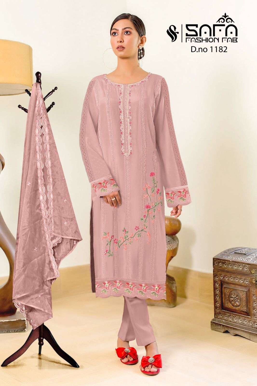 SAFA 1182 NX BY SAFA FASHION FAB HEAVY GEORGETTE WORK STITCHED DRESSES