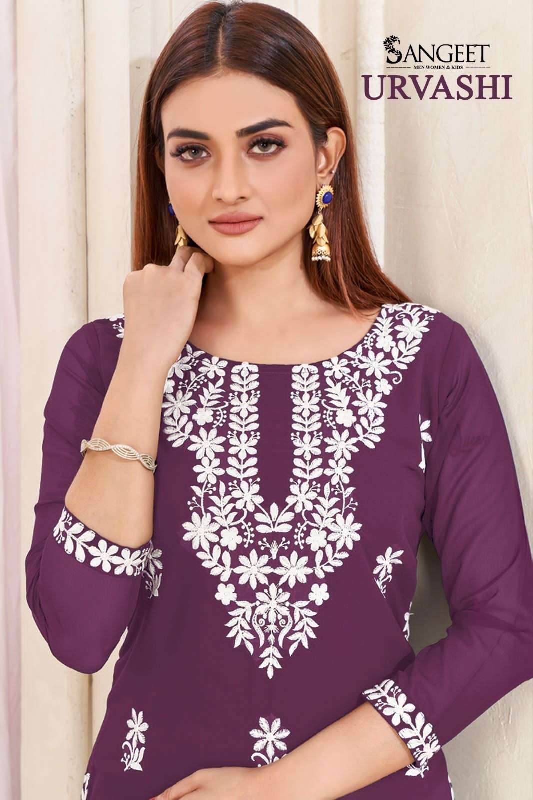 SANGEET URVASHI BY ASLIWHOLESALE DESIGNER FAUX GEORGETTE KURTIS