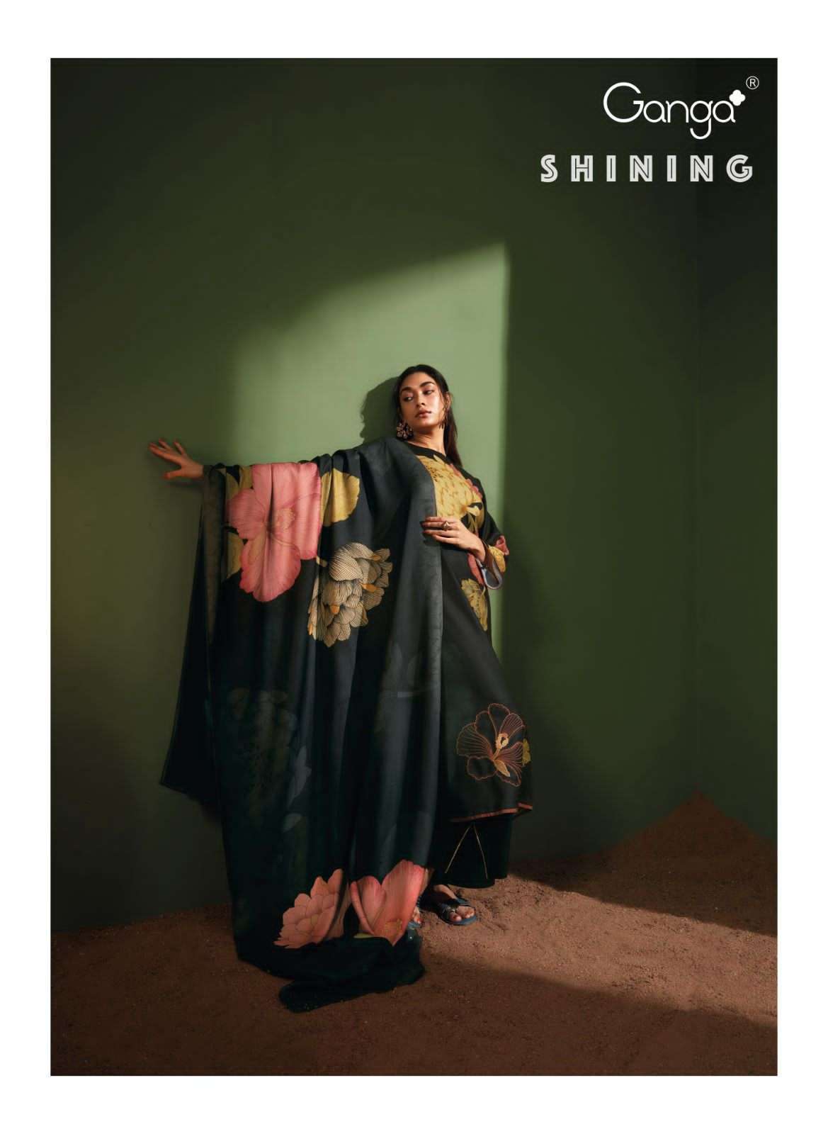 SHINING BY GANGA FASHIONS HEAVY PREMIUM PASHMINA DIGITAL WORK DRESSES