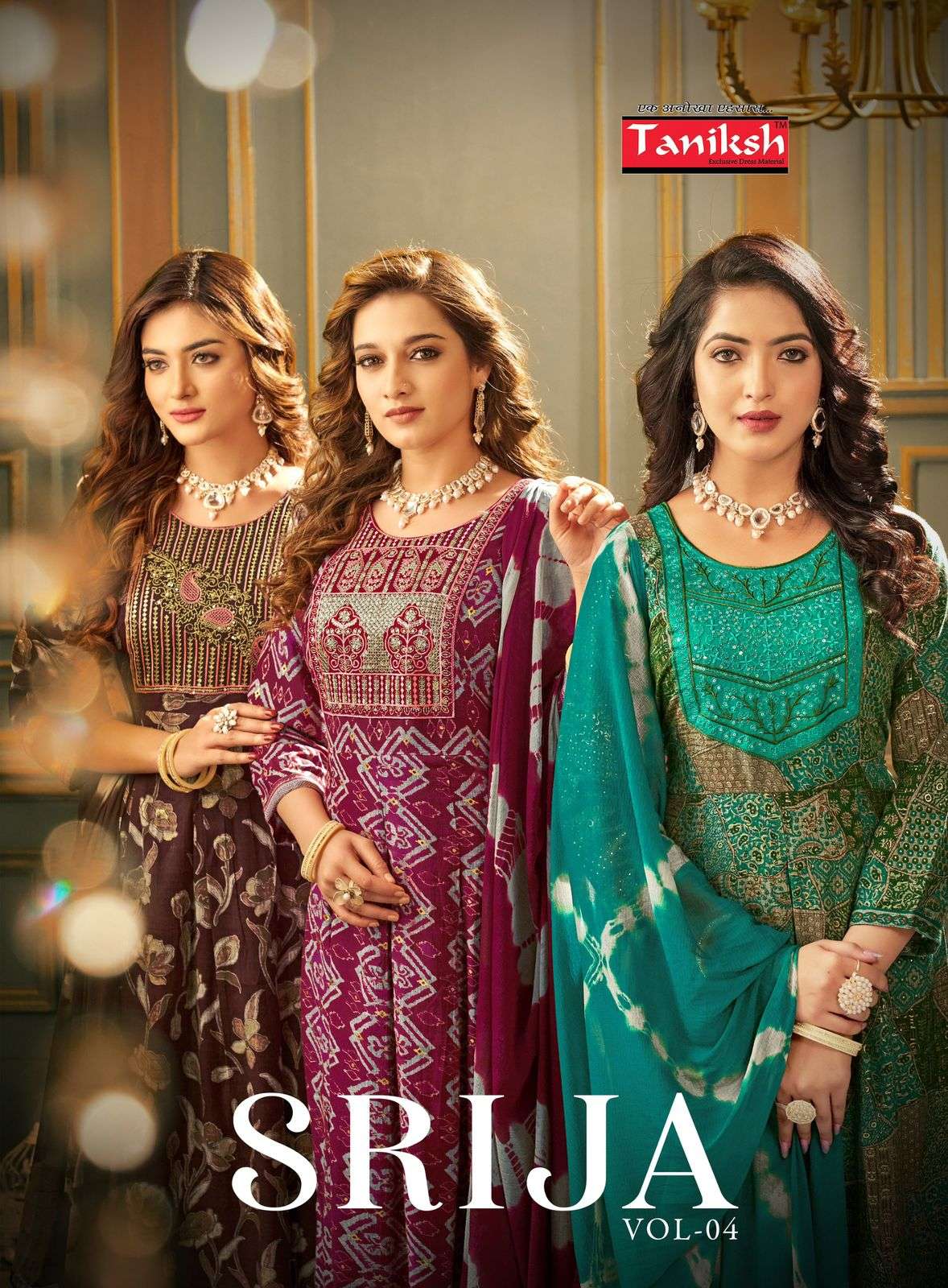 SRIJA VOL-4 BY TANIKSH 101 TO 108 SERIES DESIGNER RAYON STITCHED DRESSES