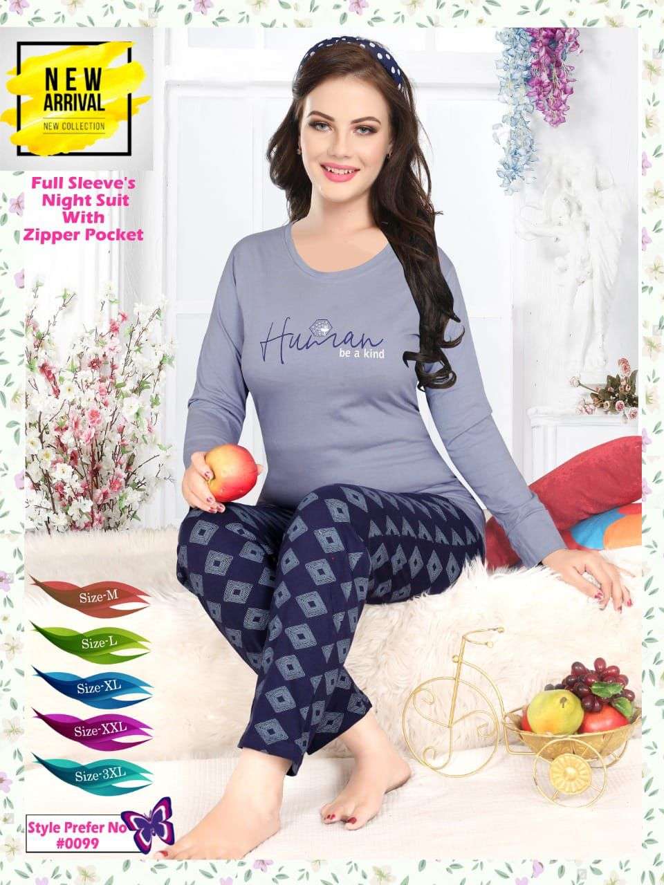 SUMMER SPECIAL AT-99 BY ASLIWHOLESALE HOSIERY COTTON NIGHT DRESSES