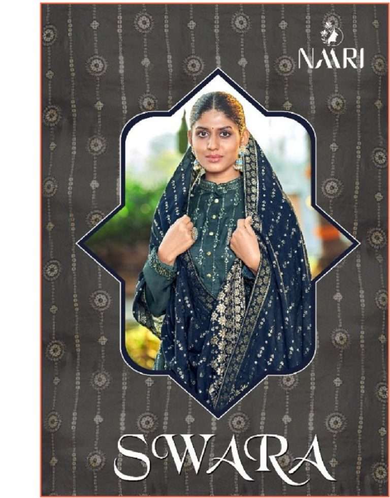 SWARA BY NAARI DESIGNER FANCY TUSSER SILK UNSTITCHED DRESSES