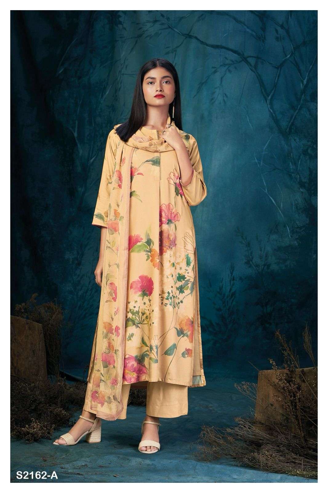 ZAIDA 2162 BY GANGA FASHIONS HEAVY PREMIUM PASHMINA SILK WORK DRESSES