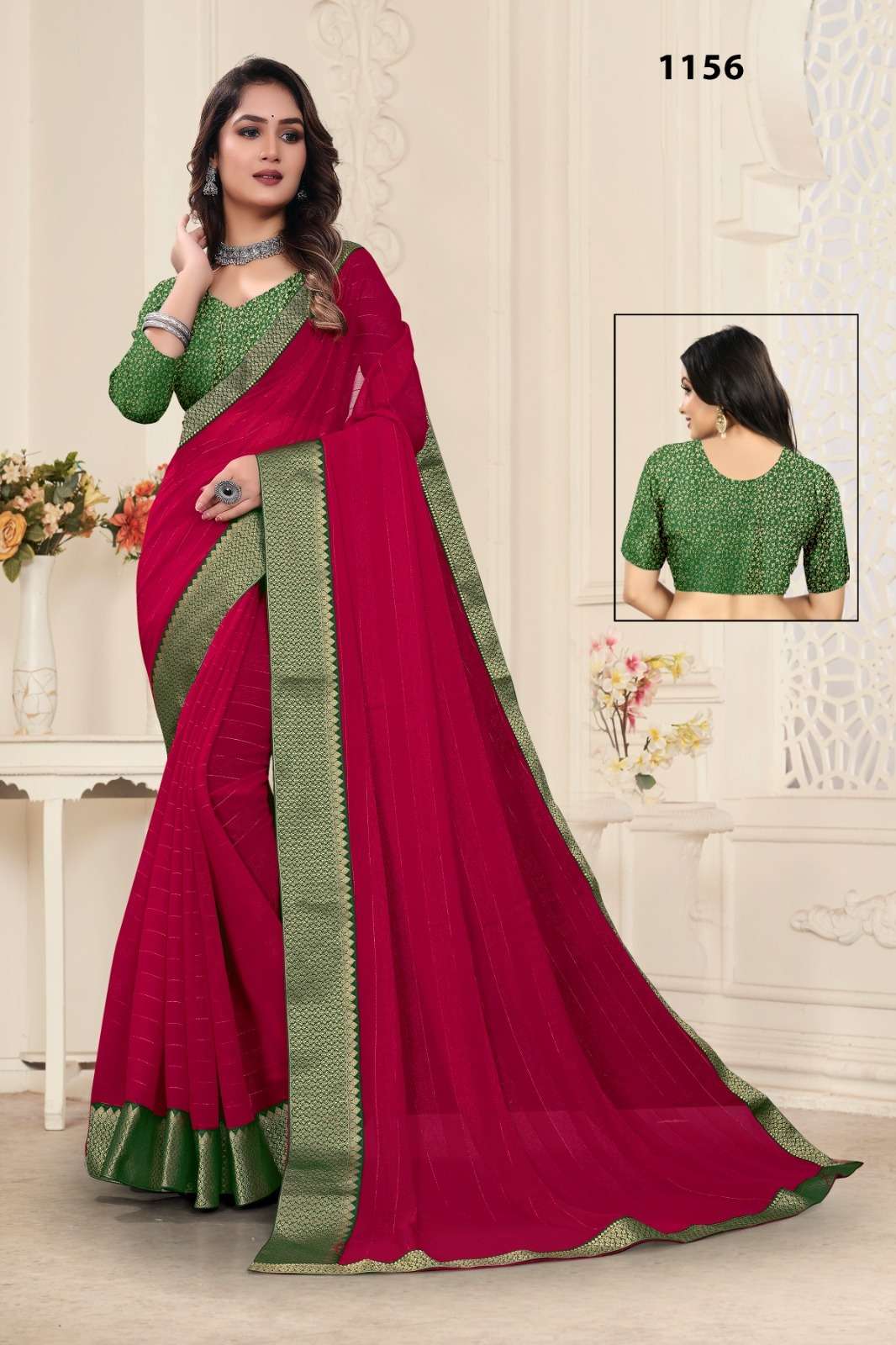 1156 COLOURS BY ASLIWHOLESALE FANCY PRINTED DESIGNER SAREE