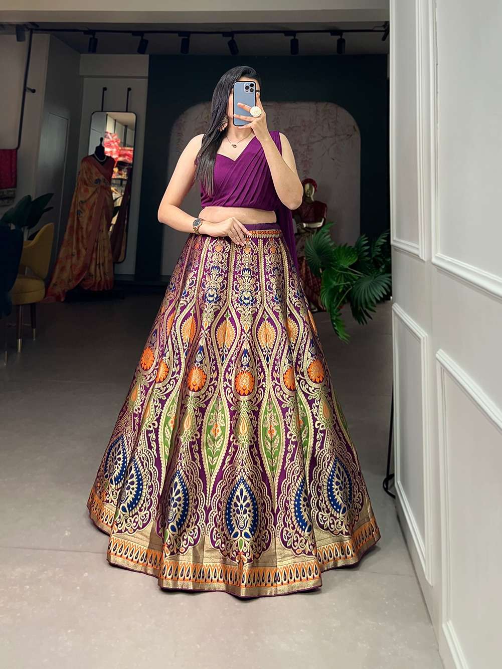 2046 COLOUR BY ASLIWHOLESALE FANCY DESIGNER BANARASI SILK LEHENGAS