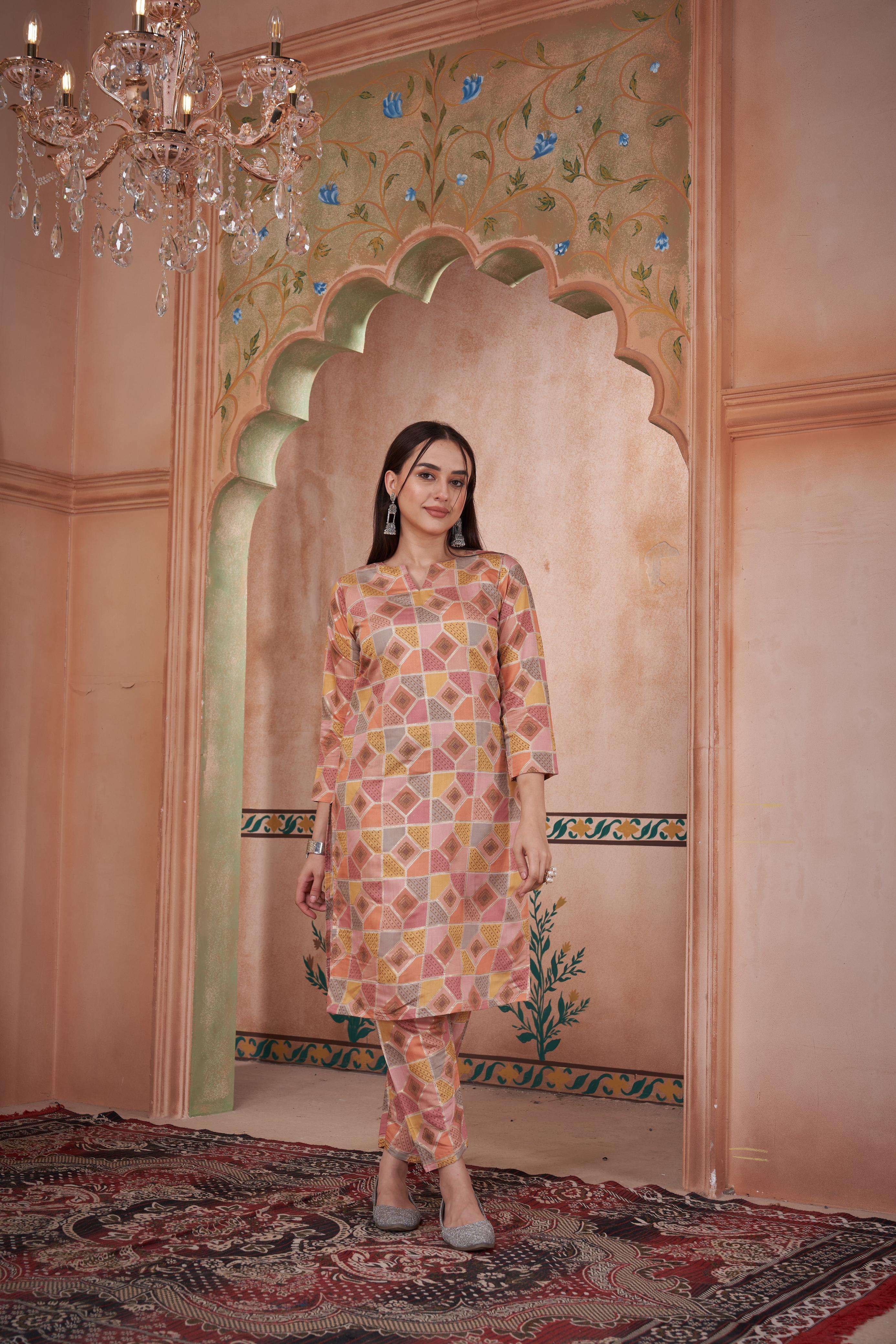 4105 COLOUR BY ASLIWHOLESALE DESIGNER FANCY VISCOSE CHANDARI CO-ORD SET