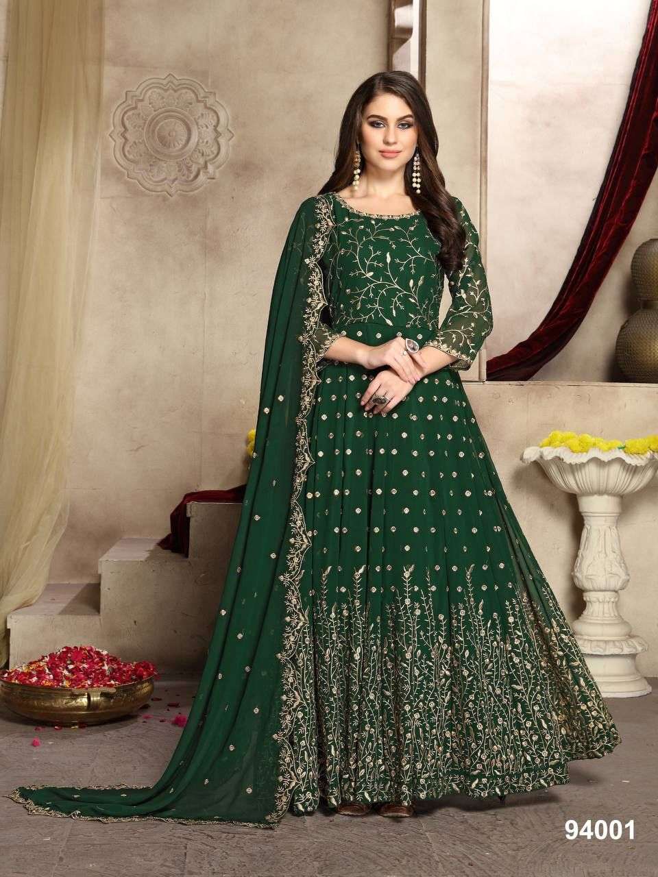 AANAYA 9400 SERIES  BY ASLIWHOLESALE DESIGNER FAUX GEORGETTE DRESSES