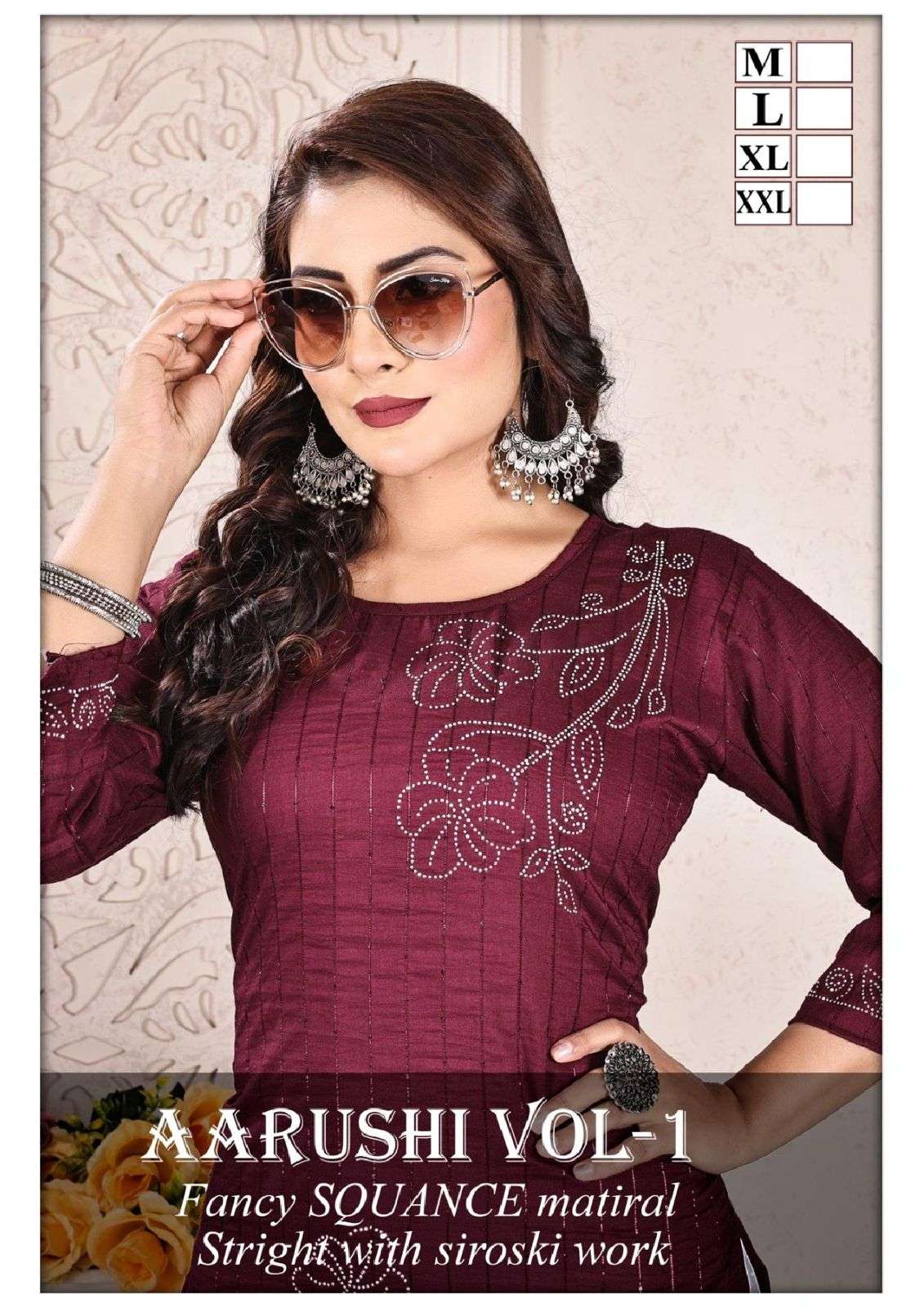 AARUSHI VOL-1 BY ASLIWHOLESALE 1001 TO 1008 SERIES FANCY PRINT KURTIS