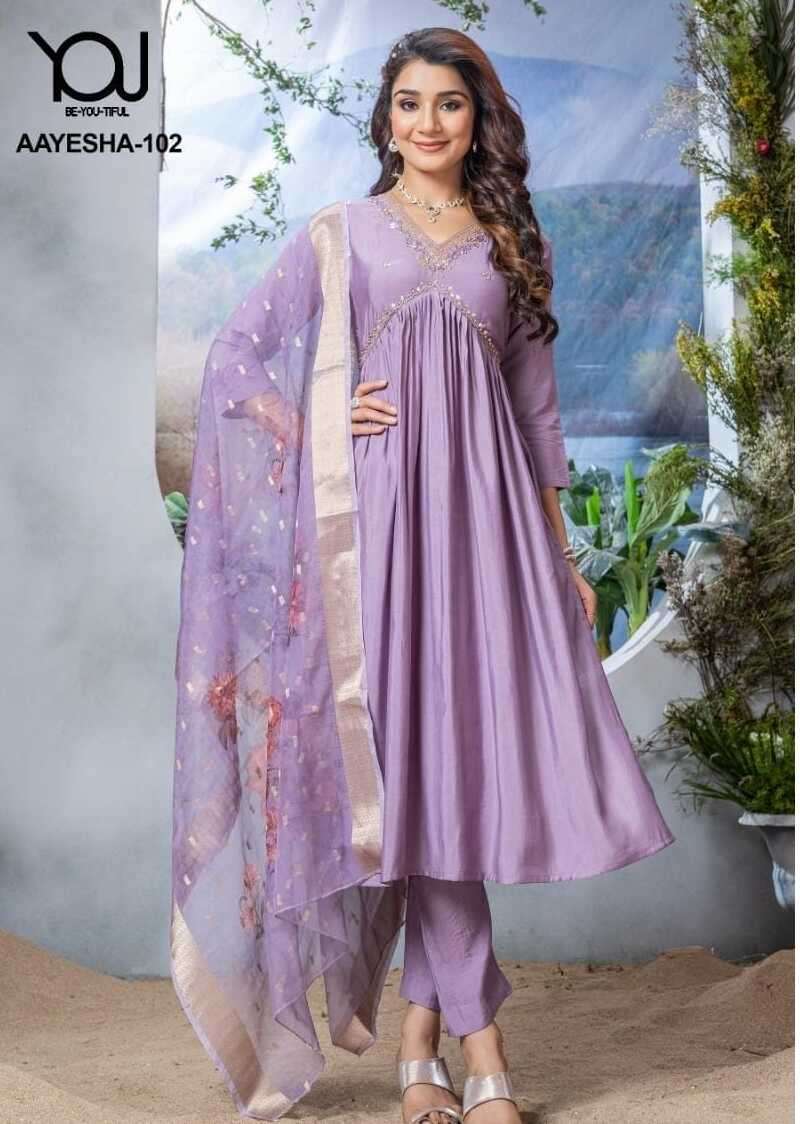 AAYESHA BY YOU DESIGNER FANCY ROMAN SILK QUALITY STITCHED DRESSES