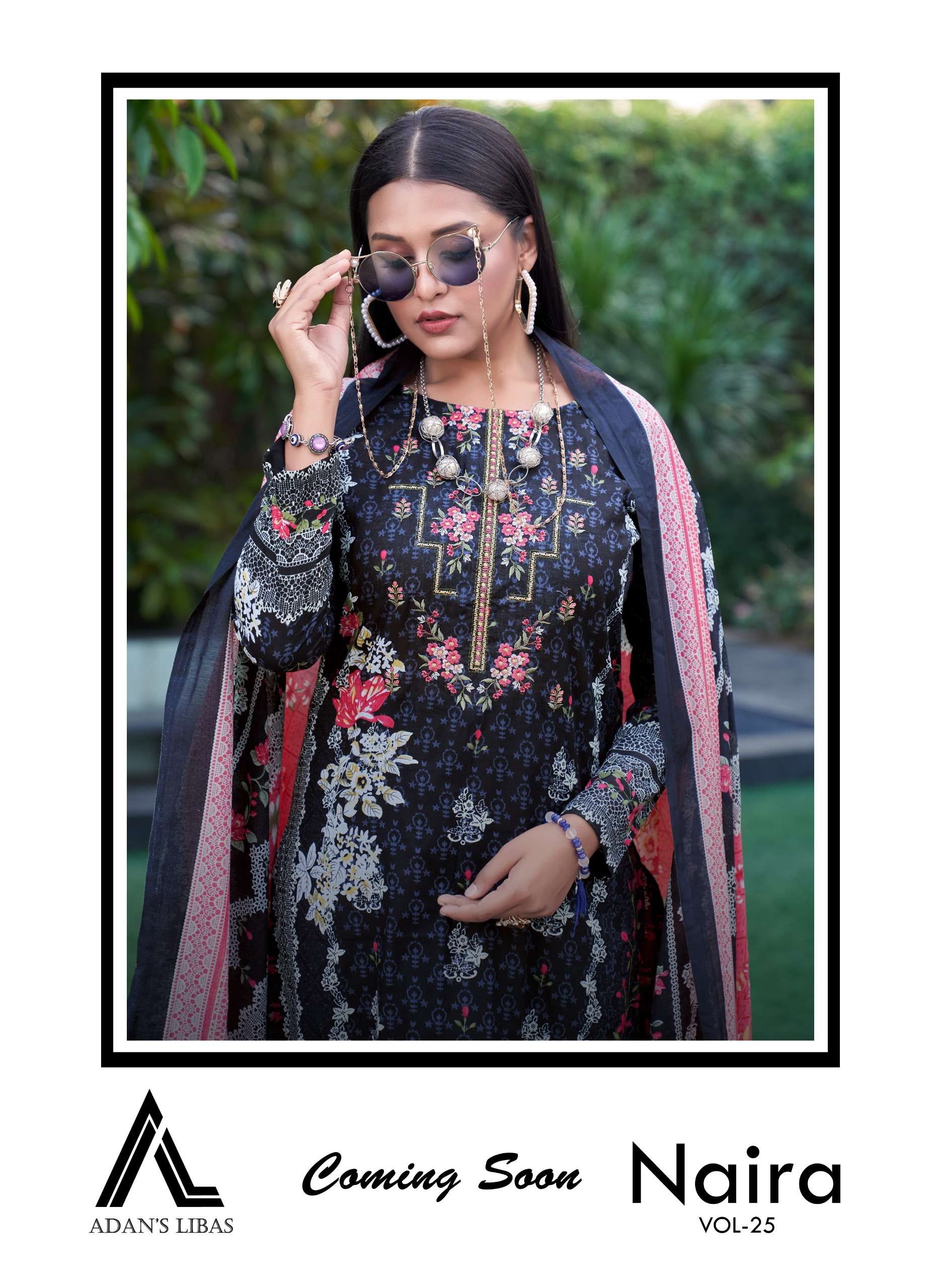 ADAN NAIRA VOL-25 BY ASLIWHOLESALE 25001 TO 25008 SERIES COTTON DRESSES