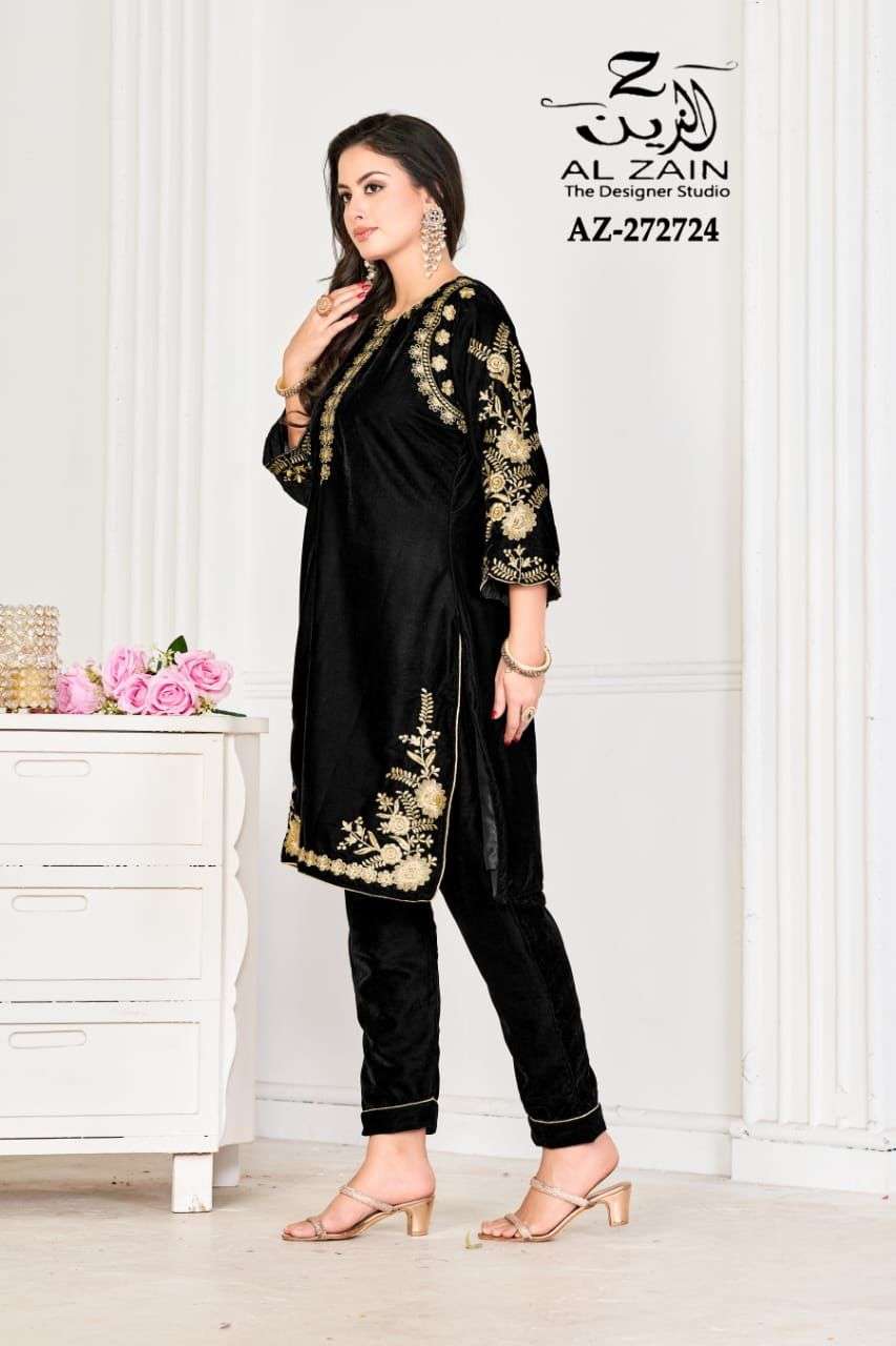 AL-ZAIN 272724 BY ASLIWHOLESALE 9000 VELVET STITCHED DRESSES