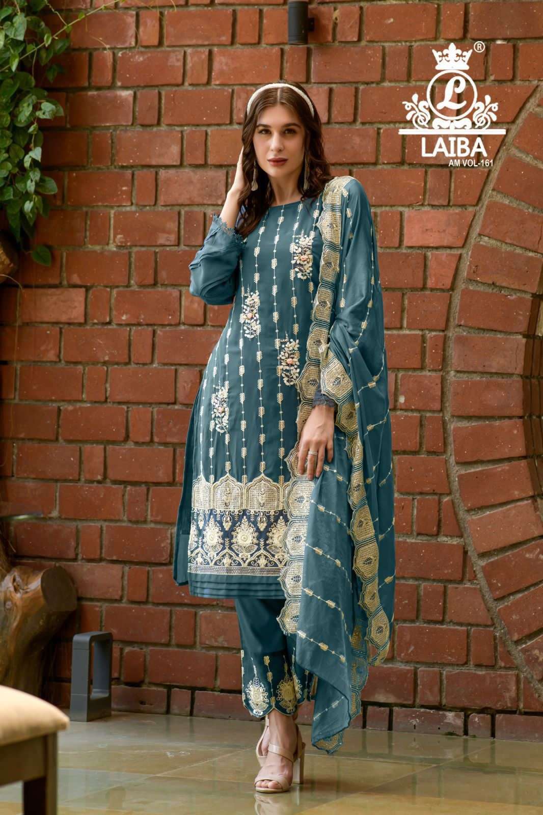 AM VOL-161 NX BY LAIBA PURE GEORGETTE EMBROIDERY STITCHED DRESSES