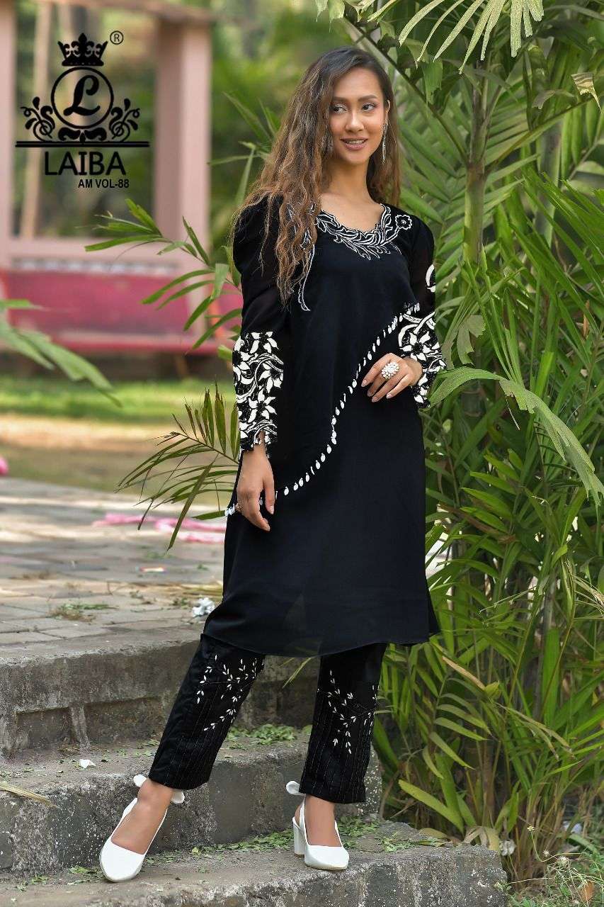 AM VOL-88 NX BY LAIBA PURE GEORGETTE EMBROIDERY STITCHED DRESSES