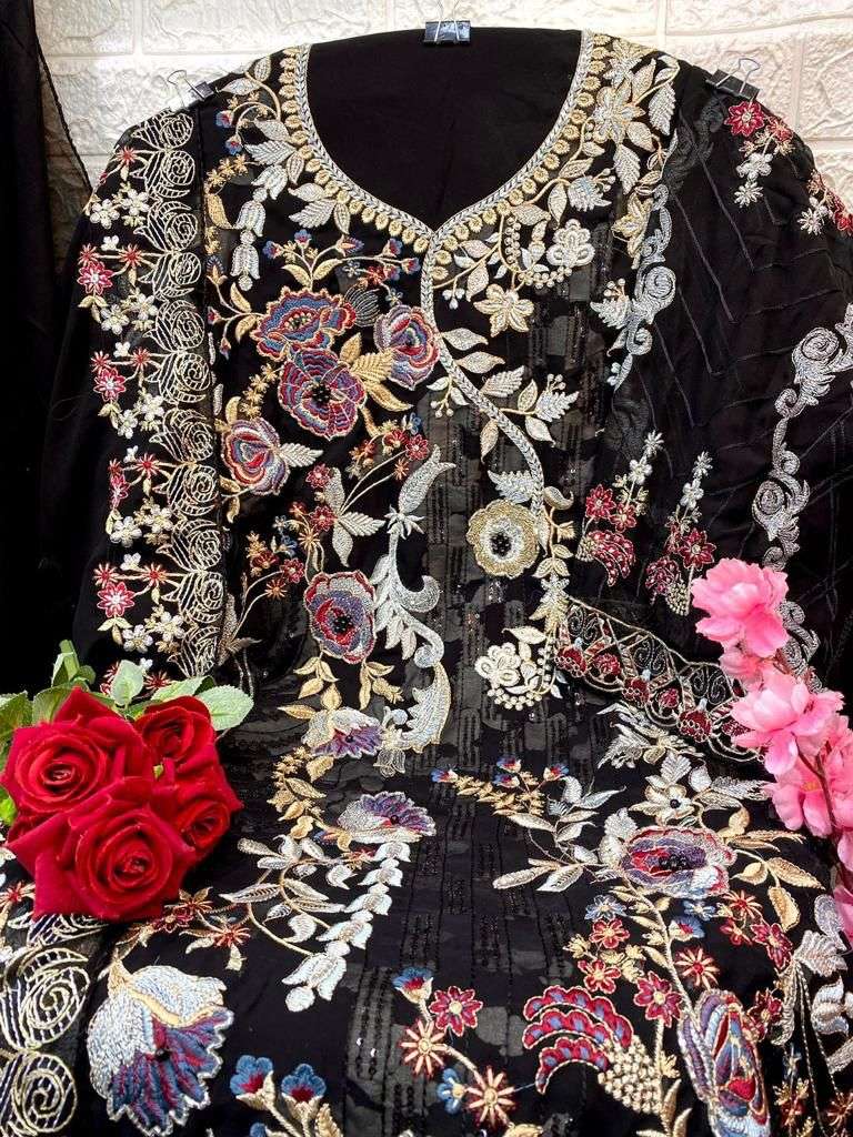 ANAYA 84 COLOURS BY AL AMRA GEORGETTE EMBROIDERY PAKISTANI DRESSES