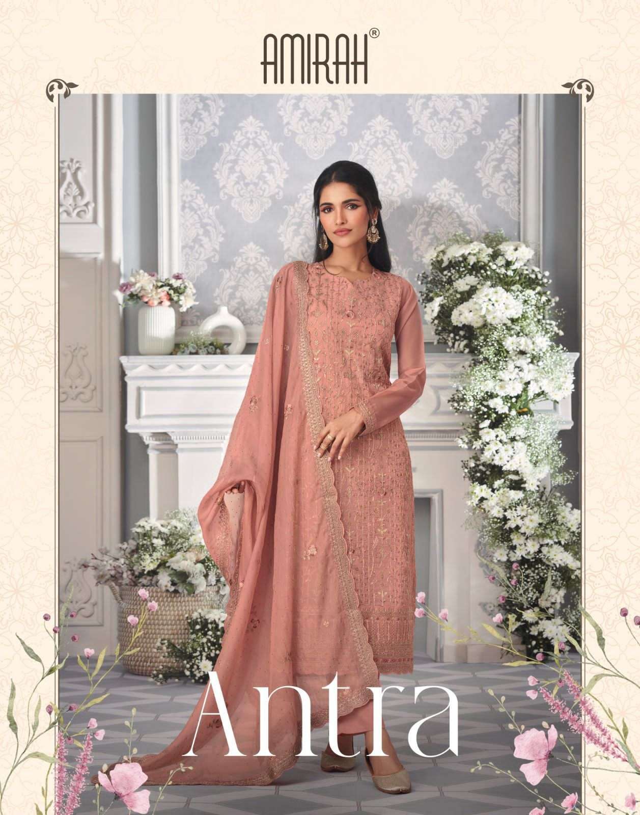 ANTRA BY AMIRAH 17091 TO 17096 SERIES ORGANZA SILK EMBROIDERY DRESSES