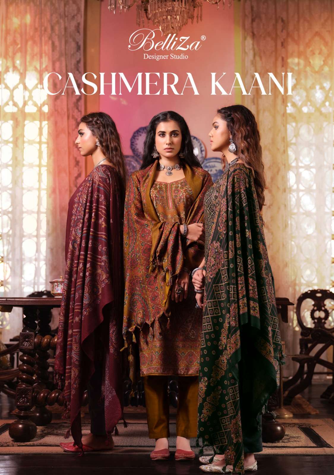 CASHMERA KAANI BY BELLIZA 855-001 TO 855-006 SERIES WINTER ALPINE WOOL DRESSES