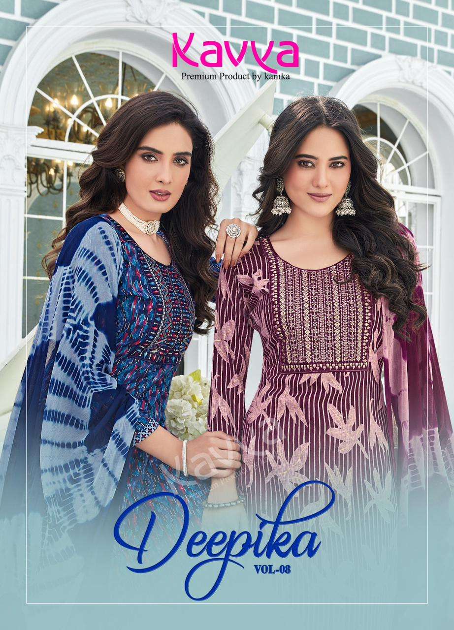 DEEPIKA VOL-8 BY KAVYA 8001 TO 8010 SERIES DESIGNER CAPSULE DRESSES