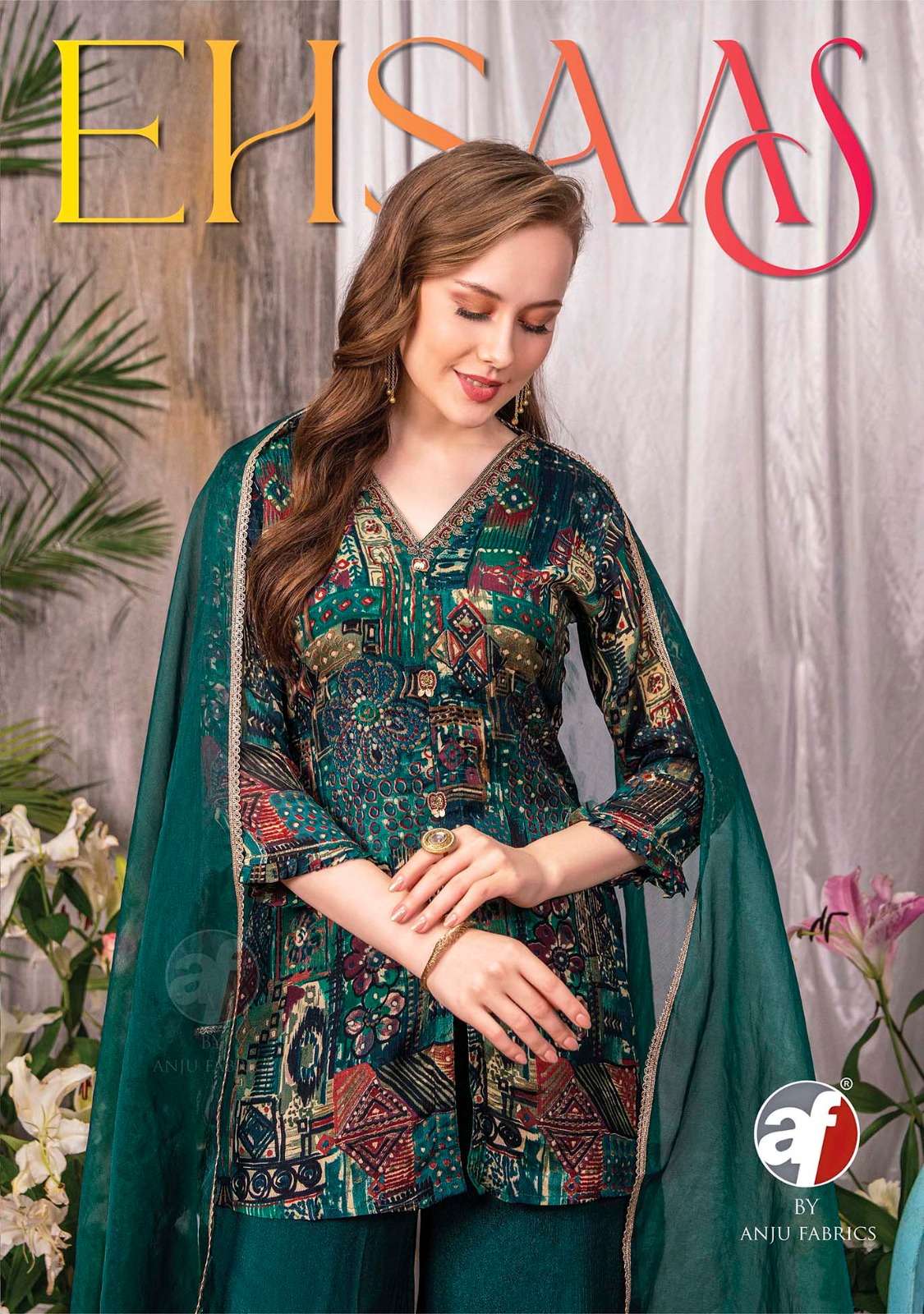 EHSAAS BY ANJU FABRICS 3381 TO 3383 SERIES CHINON CHIFFON DRESSES